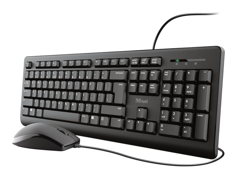 Trust TKM-250 Tastatur-Maus-Set kabelgebunden schwarz