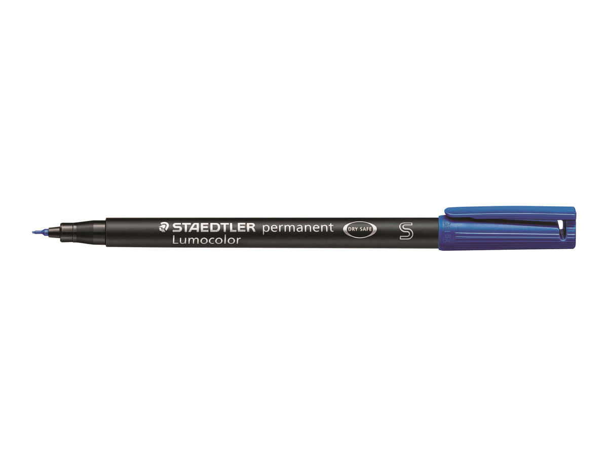 STAEDTLER Lumocolor Folienstifte blau 0,4 mm permanent, 10 St