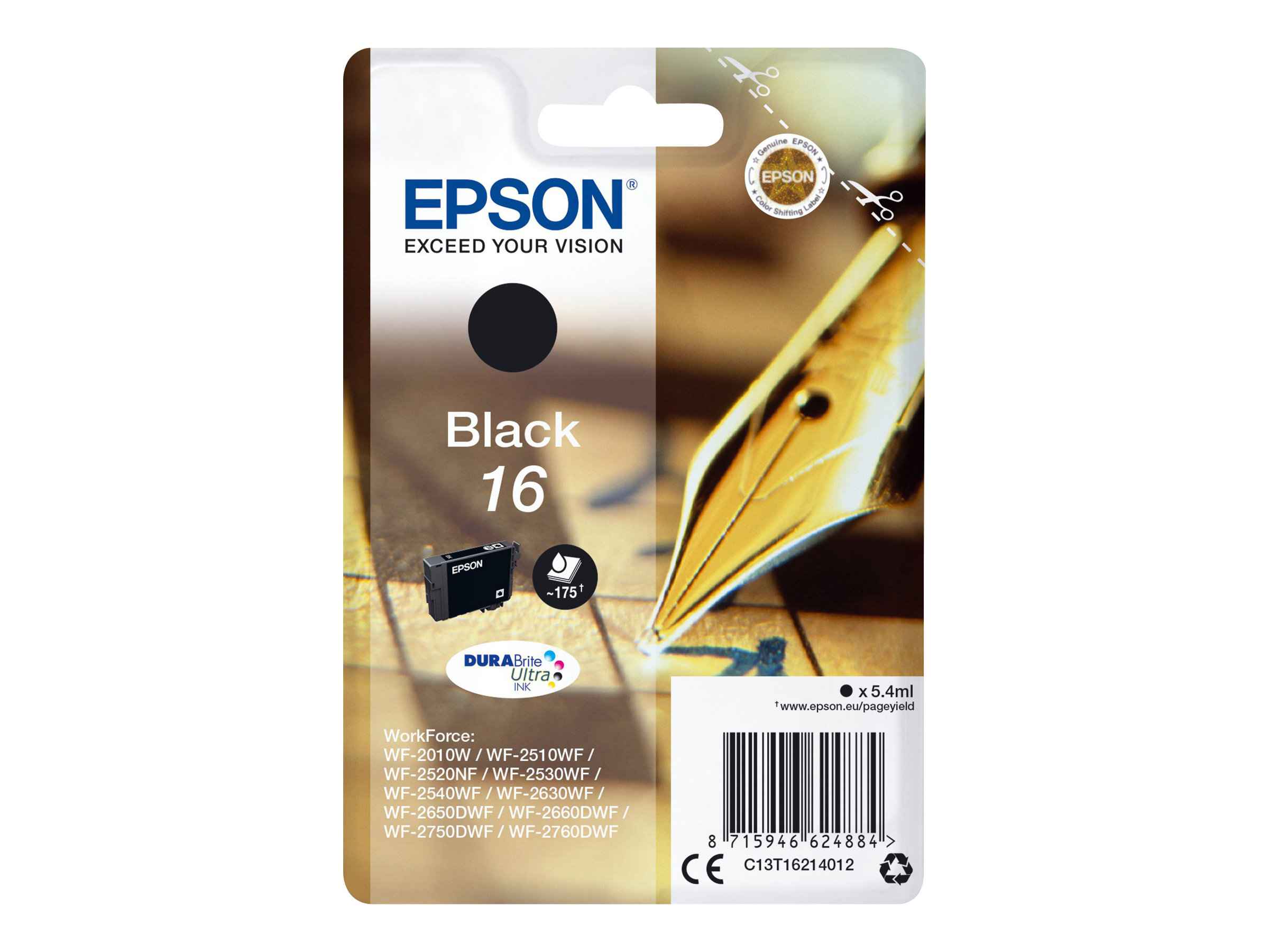 EPSON 16 / T1621  schwarz Druckerpatrone