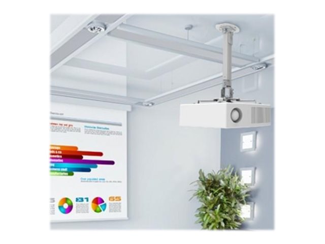 TECHLY Deckenhalterung fuer Beamer silber ausziehbar 38-58cm TECHLY Deckenhalterung fuer Beamer silber ausziehbar 38-58cm