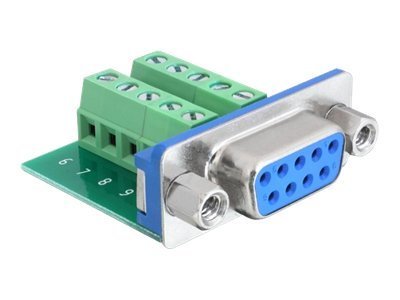 Delock Serieller Adapter 10-poliger Terminalblock zu DB-9 Buchse