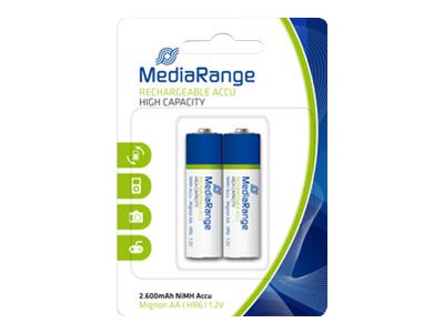 Mediarange MRBAT123 Batterie AA NiMH wiederaufladbar
