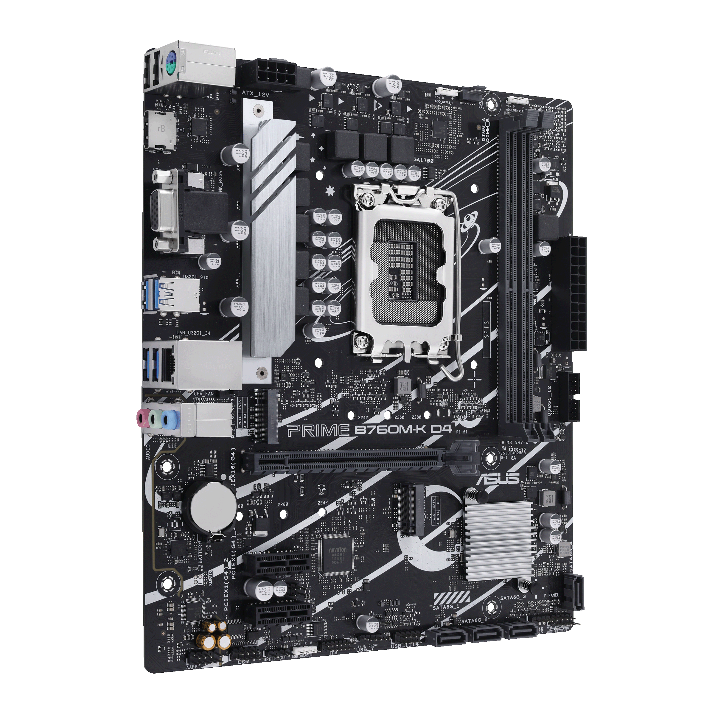 ASUS PRIME B760MK D4 LGA1700 microATX MB 2xDDR4 4xSATA 2xM2 1xDSub 1xHDMI 20