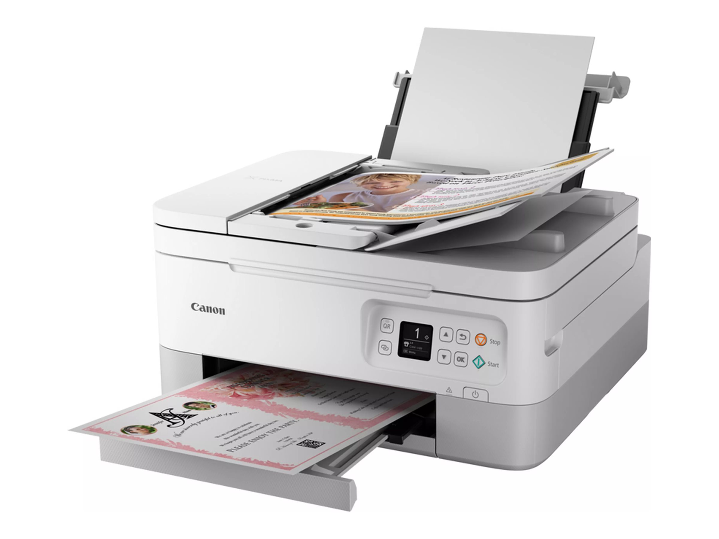 Canon PIXMA TS7451i 3 in 1 Tintenstrahl-Multifunktionsdrucker weià Canon PIXMA TS7451i 3 in 1 Tintenstrahl-Multifunktionsdrucker weiÃ
