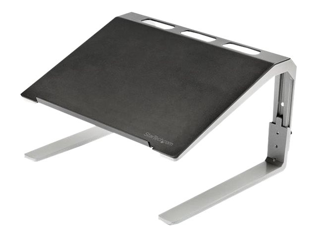 STARTECH.COM Adjustable Laptop Stand - Heavy Duty Steel & Aluminum - 3 Height Settings - Tilted - Ergonomic Laptop Riser
