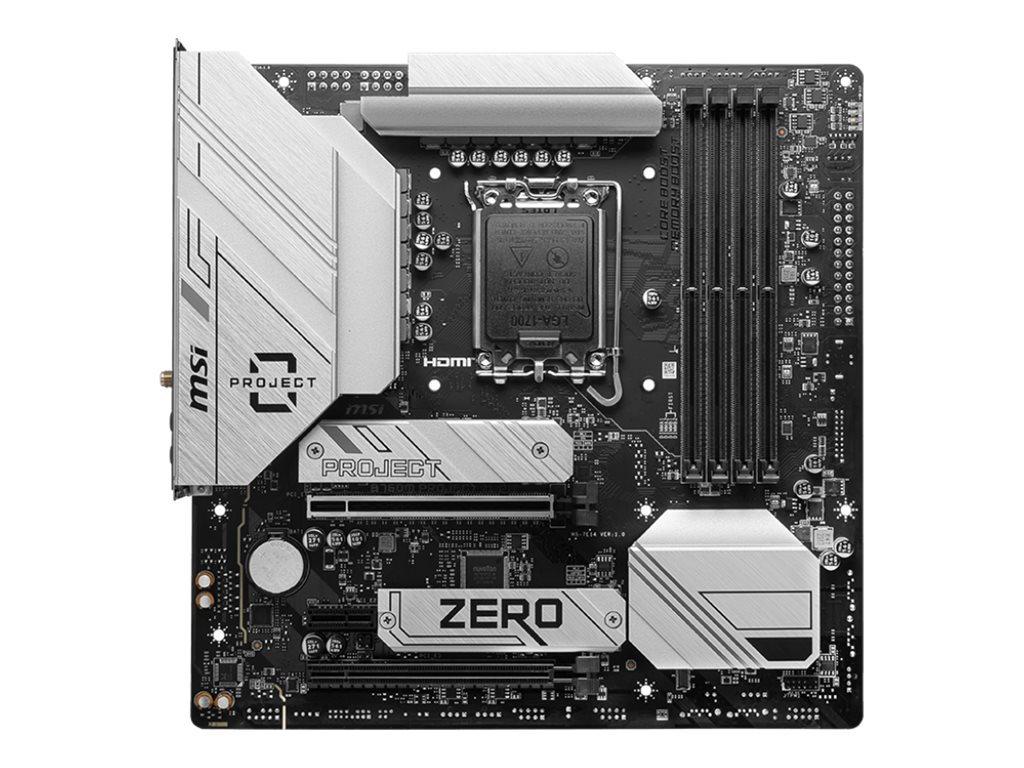 MSI B760M PROJECT ZERO LGA1700 4xDDR5 4xSATA 2xM.2 MSI B760M PROJECT ZERO LGA1700 4xDDR5 4xSATA 2xM.2