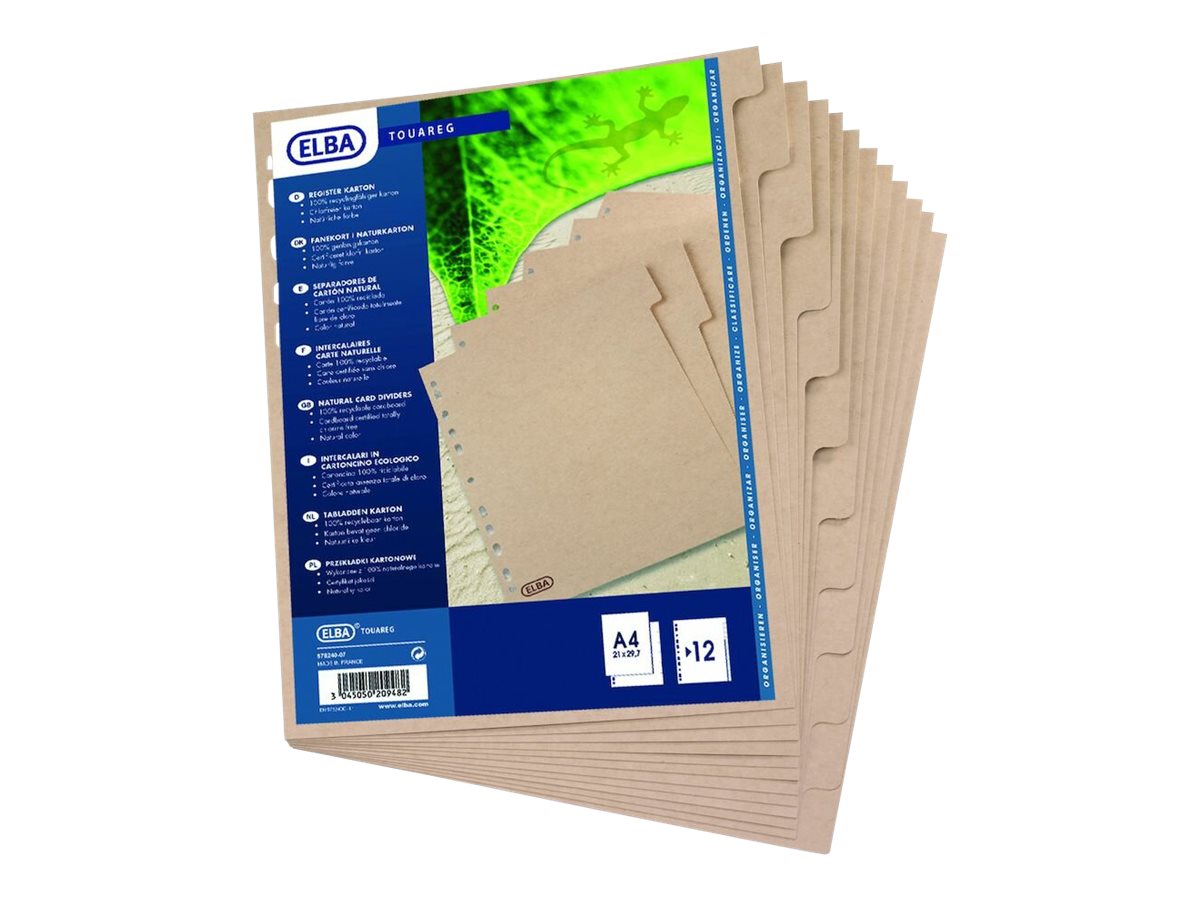 OXFORD Ordnerregister Touareg DIN A4 Vollformat blanko beige 12teilig, 1 St