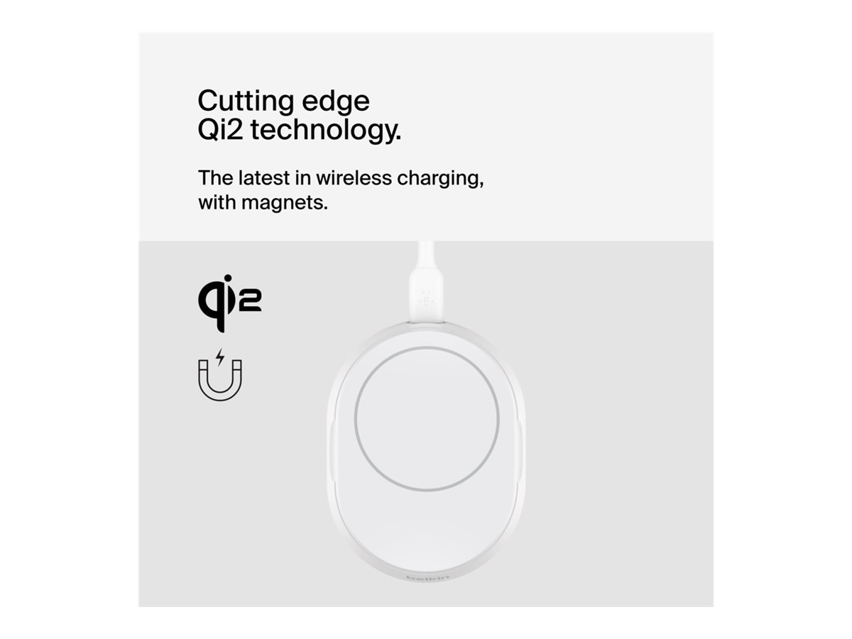 Belkin BOOST CHARGE PRO Qi2 15W ohne Netzteil, white