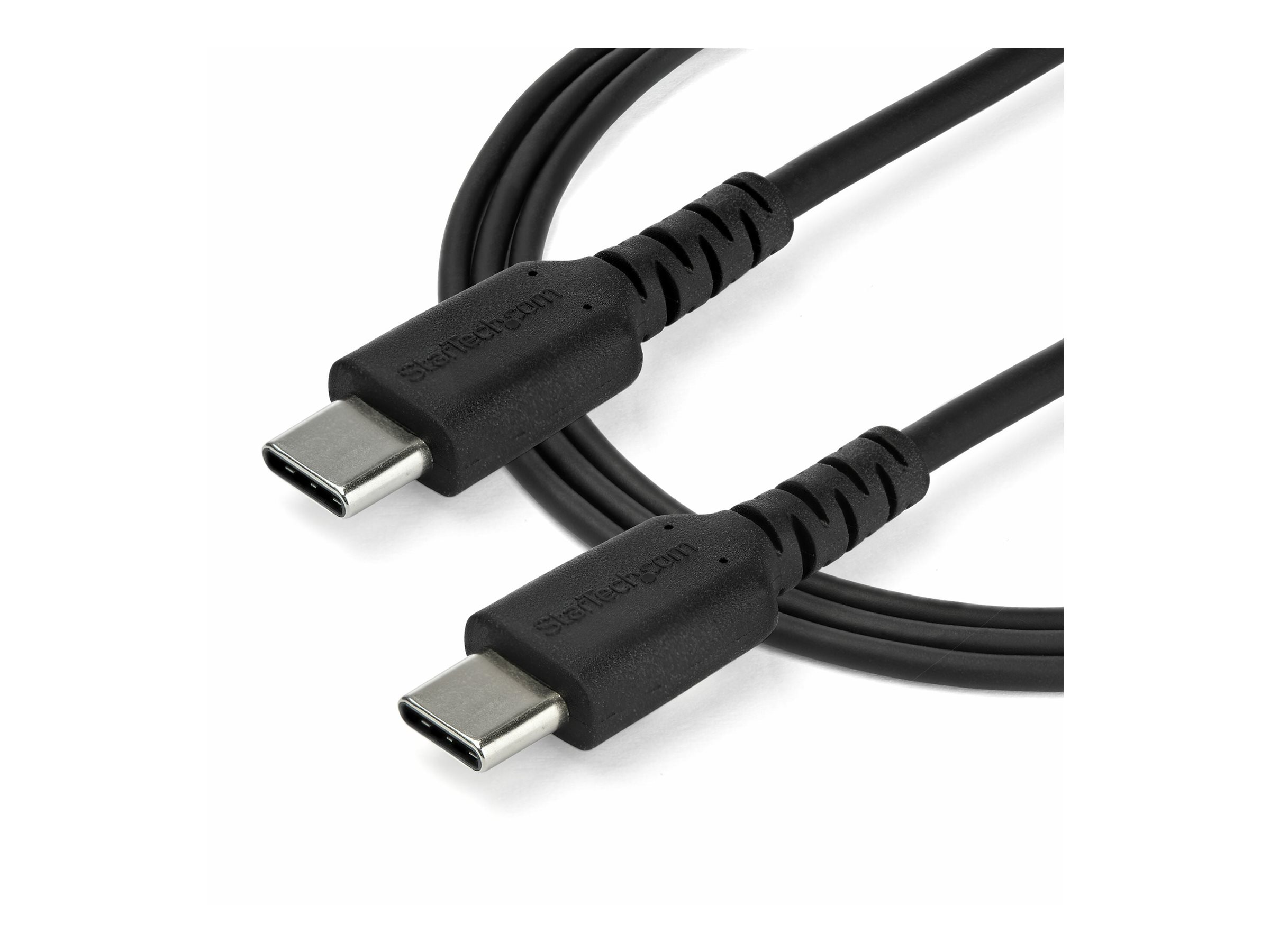 STARTECH.COM 1m 3ft USB-C Cable Durable USB 2.0 Type C Cord Data & Charging Male to Male Black