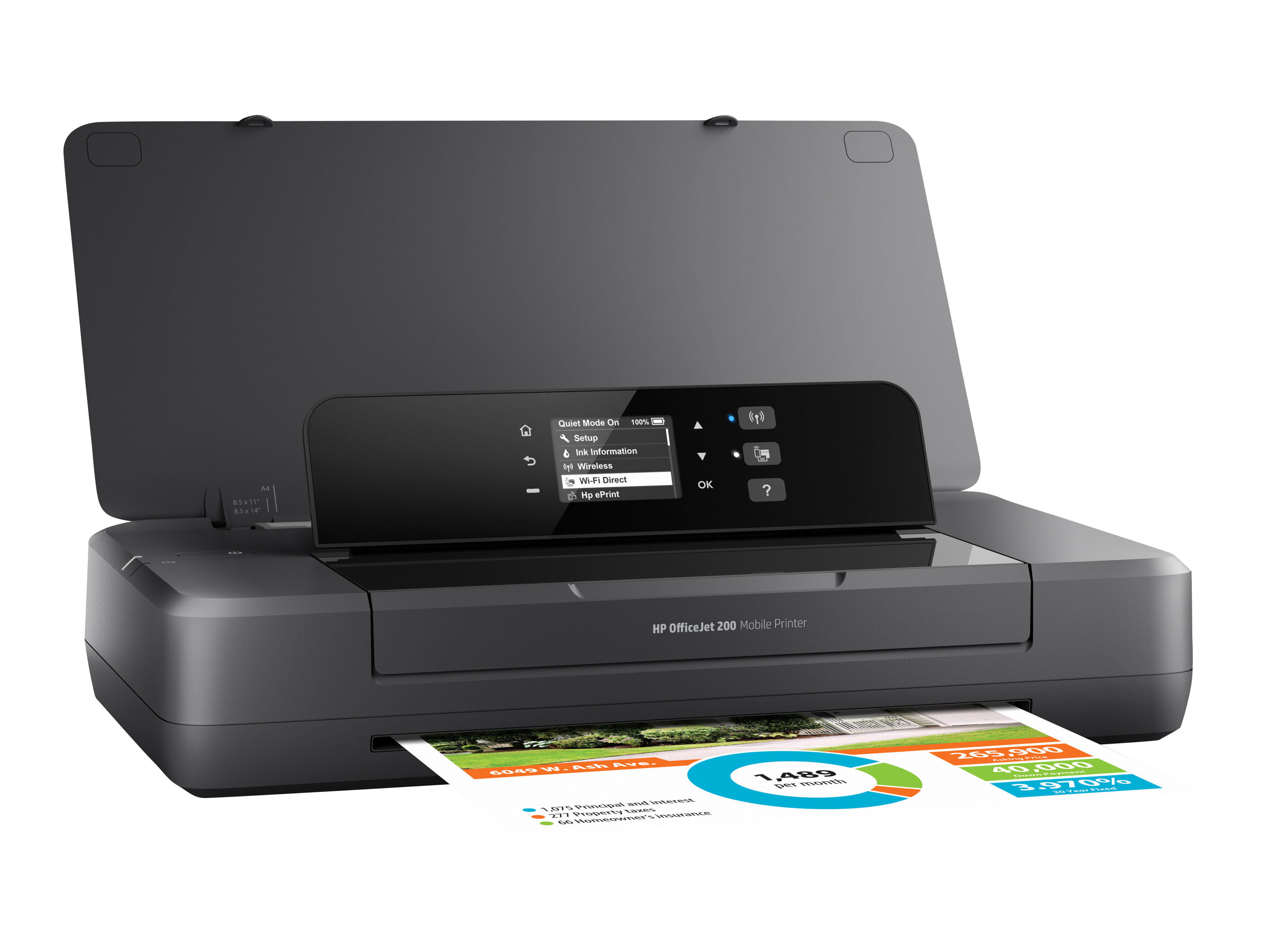 HP OfficeJet 200 Mobile Tintenstrahldrucker schwarz