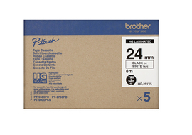 HGE251 BROTHER PTOUCH 24mm(5) WEISS-SCH