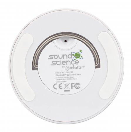 MANHATTAN LEDBluetoothLautsprecher LEDLicht mit drei Helligkeitsstufen und sechs Farben MicroSDKartenslot 3,5mmKlinke