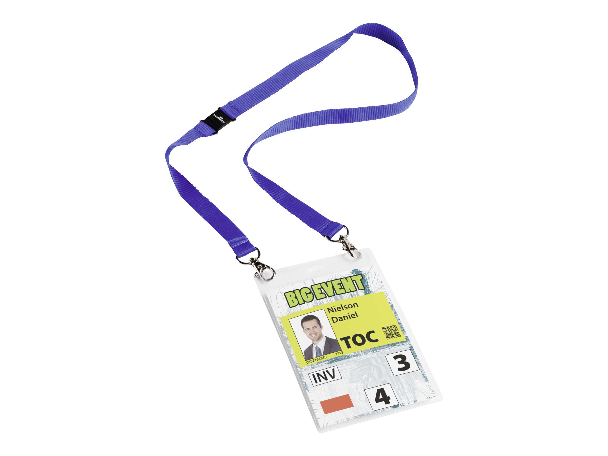 10 DURABLE EVENT Namensschilder mit Textilband 10,5 x 14,8 cm 10 DURABLE EVENT Namensschilder mit Textilband 10,5 x 14,8 cm