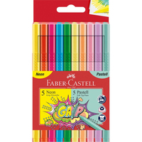FABER-CASTELL Grip Filzstifte farbsortiert, 10 St.