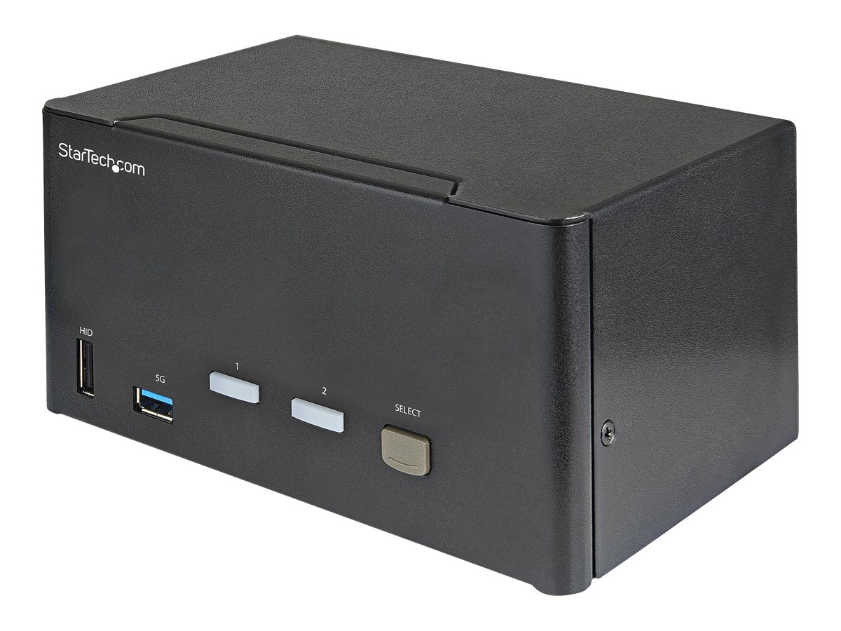 STARTECHCOM 2 Port Triple Monitor DisplayPort KVM Switch 4K 60Hz UHD HDR DP 12 KVM Umschalter