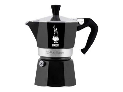 Bialetti Moka Express Schwarz, Espressokocher für 3 Tassen 