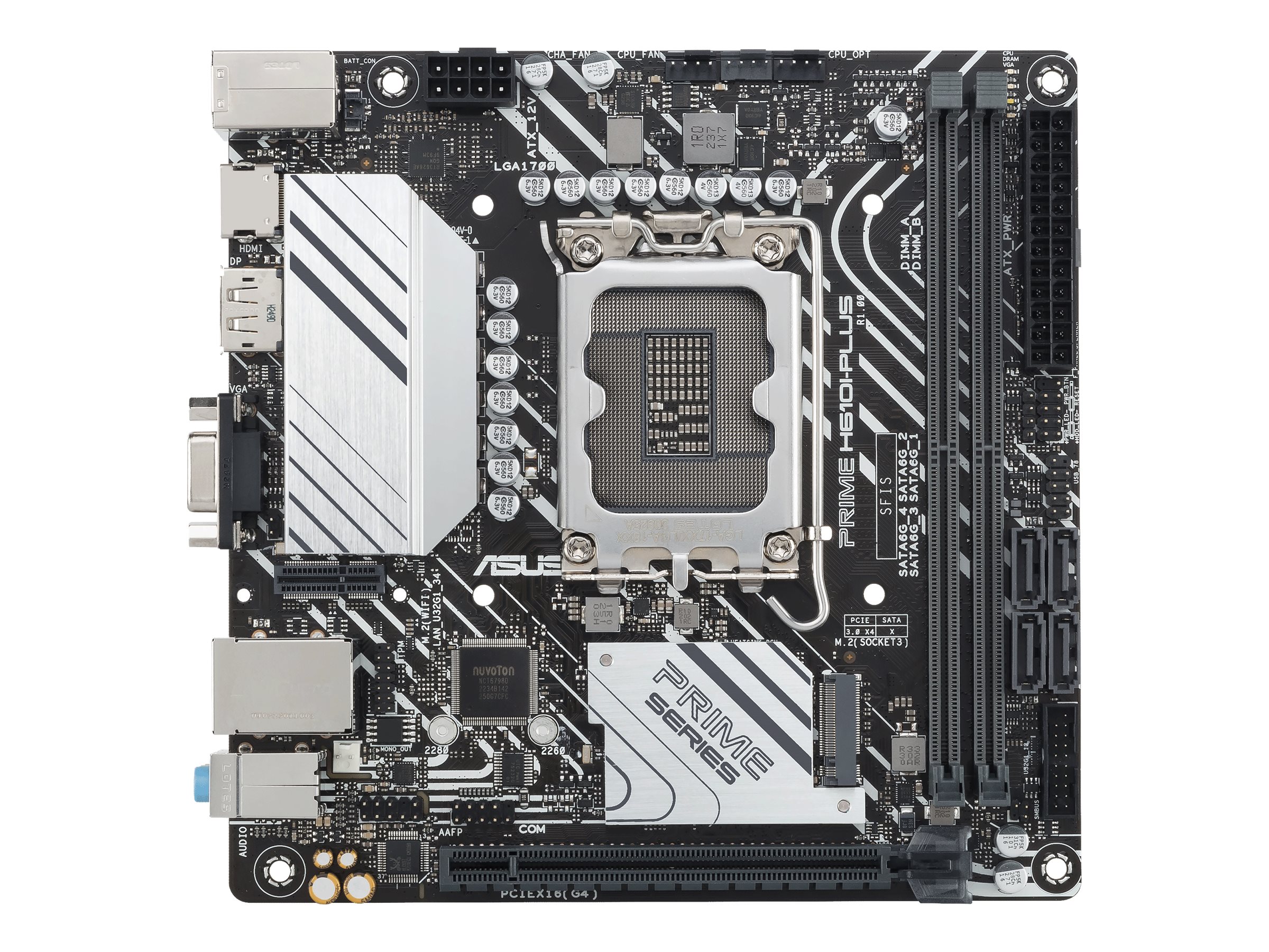 ASUS PRIME H610IPLUSCSM Intel LGA 1700 2DDR5 miniATX 4xSATA MB 1xHDMI 1xDP 1xDSub
