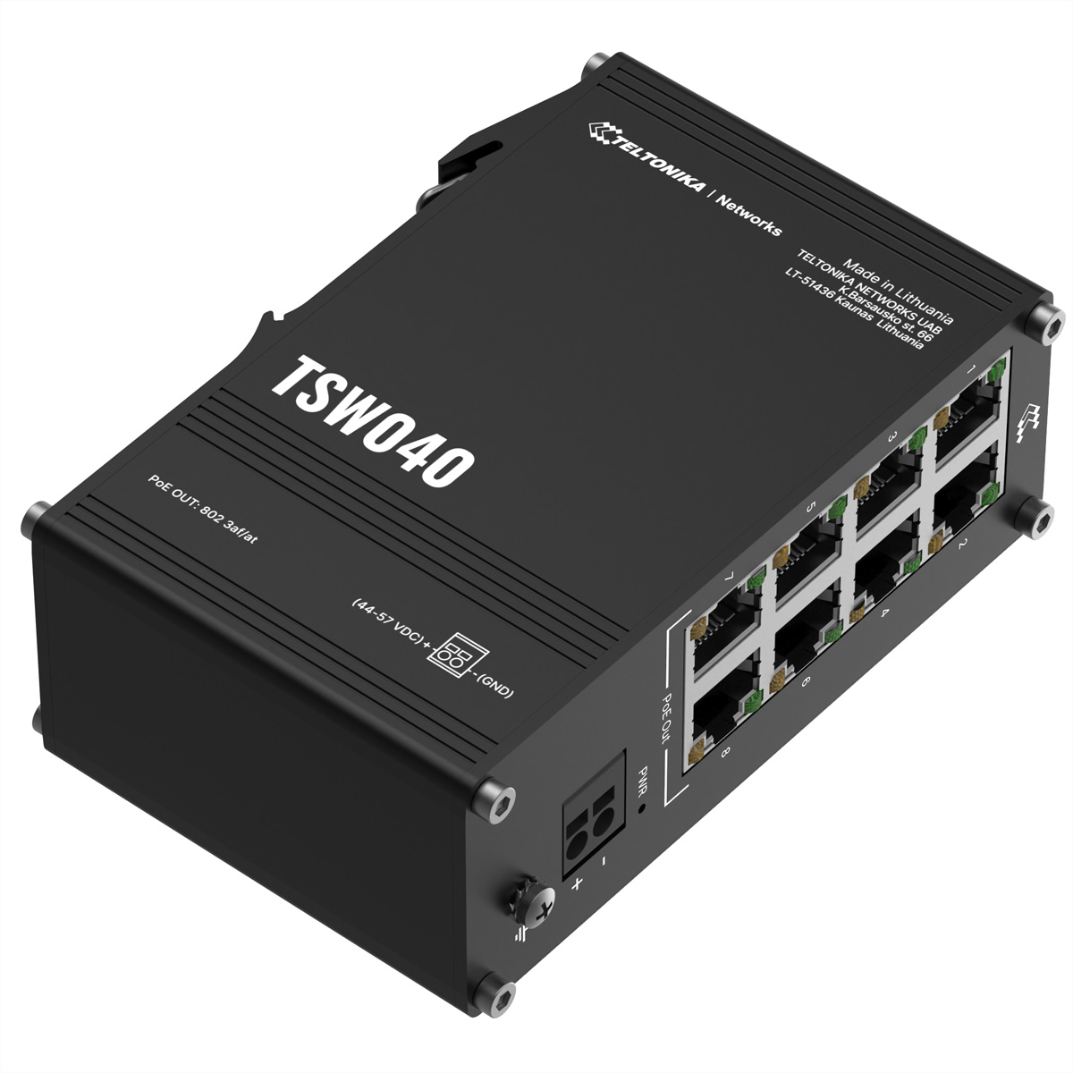 TELTONIKA NETWORKS TSW040 8-Port RJ45 PoE+ Switch TELTONIKA NETWORKS TSW040 8-Port RJ45 PoE+ Switch
