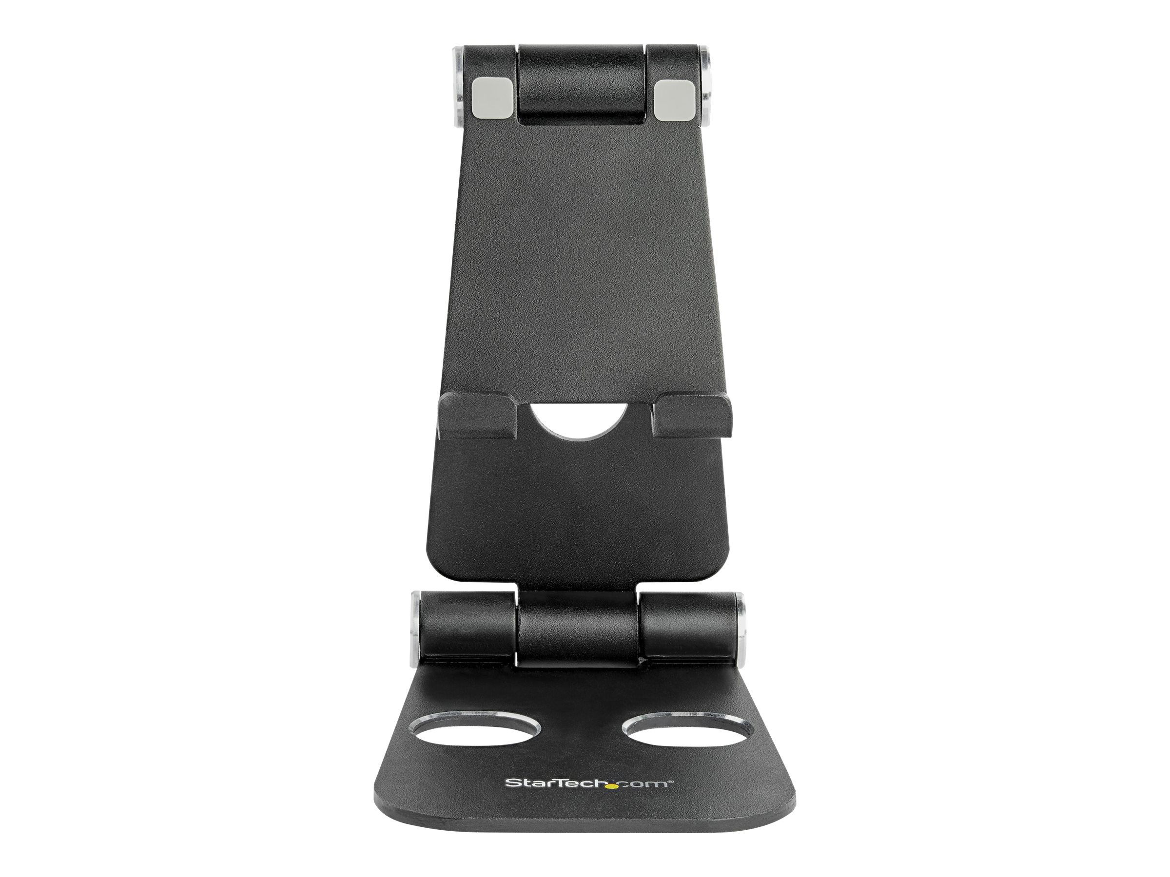 STARTECH.COM Phone and Tablet Stand - Aluminum - Adjustable/Foldable Phone and Tablet Holder - Multi-Angle - Black USPTLSTNDB