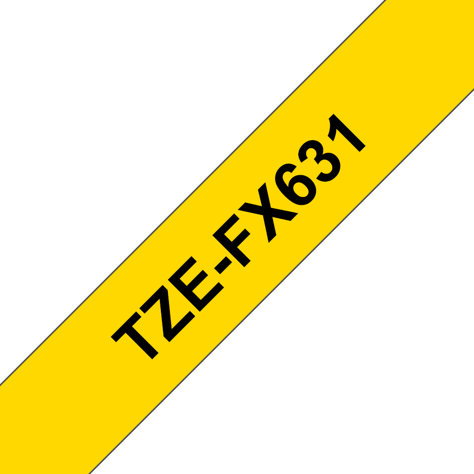 brother Schriftband TZeFX631 TZEFX631, 12 mm, schwarz auf gelb, 1 St