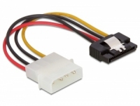 Delock Kabel Power SATA HDD Molex 4 Pin Stecker mit Metall Clip gerade