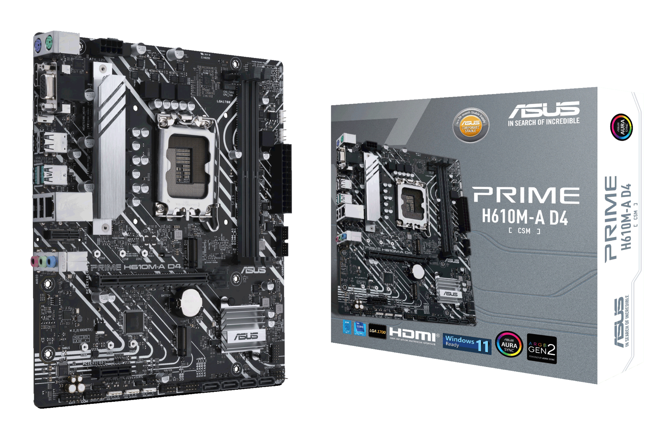 ASUS PRIME H610MA D4CSM LGA1700 2xDDR4 2xM2 4xSATA