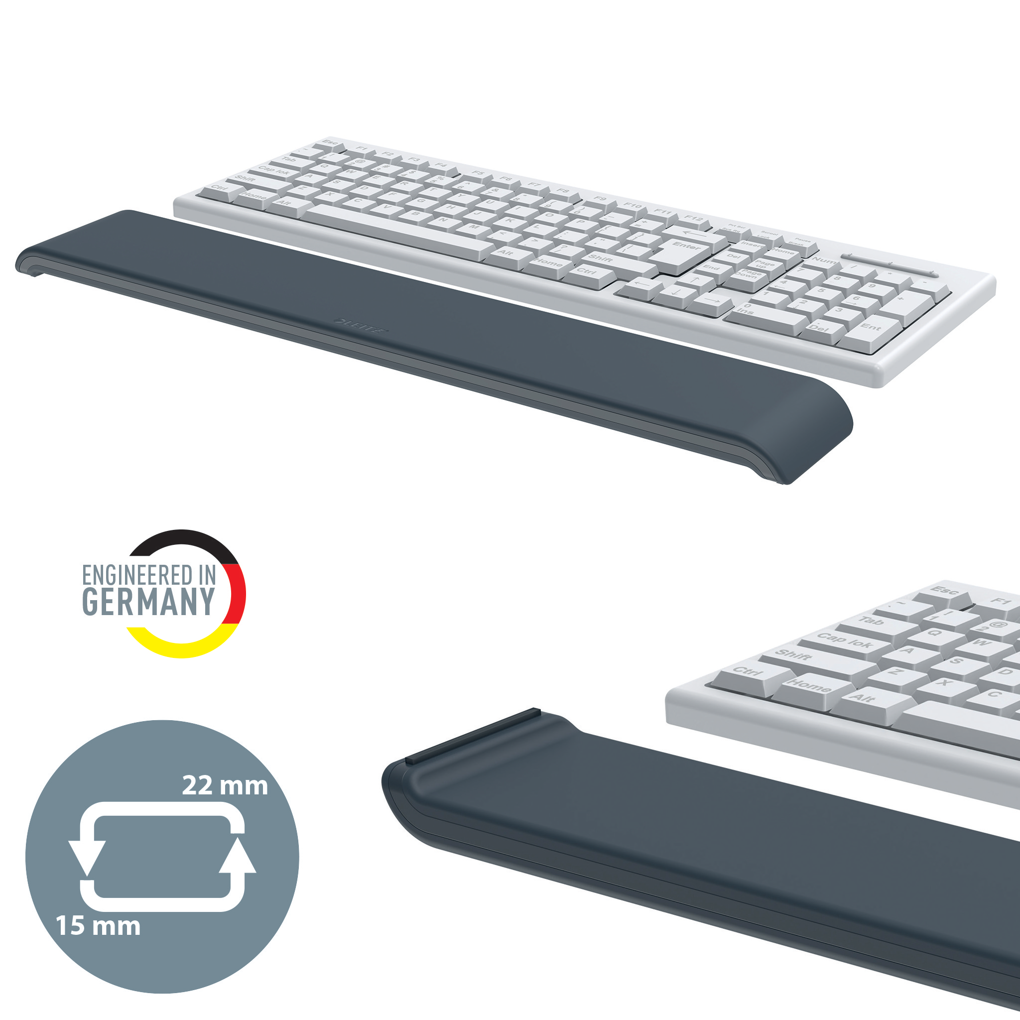 AKTION LEITZ TastaturHandballenauflage Ergo Cosy dunkelgrau mit Praemie nach Registrierung