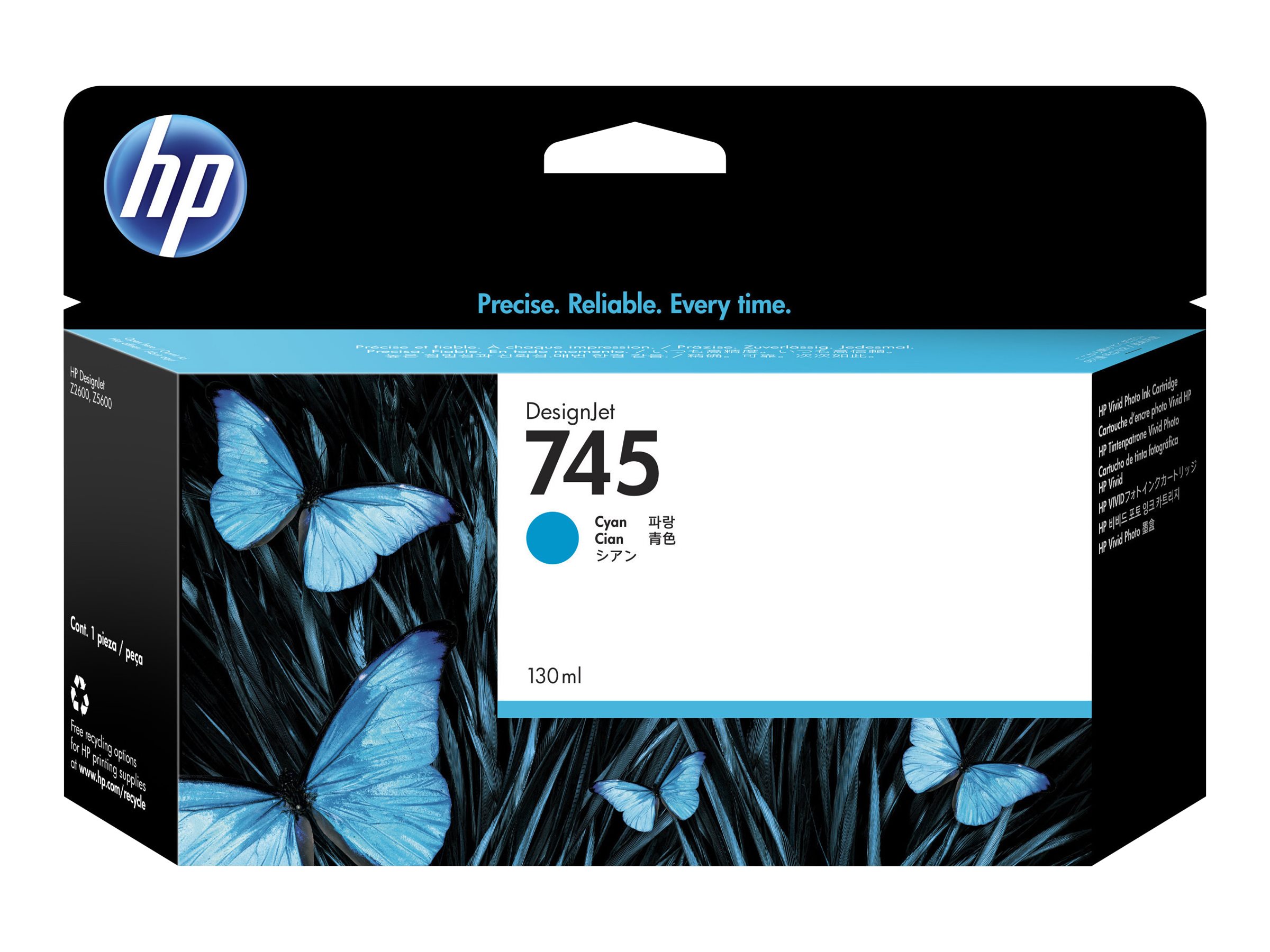 HP 745 Tintenpatrone Cyan 130ml HP 745 Tintenpatrone Cyan 130ml