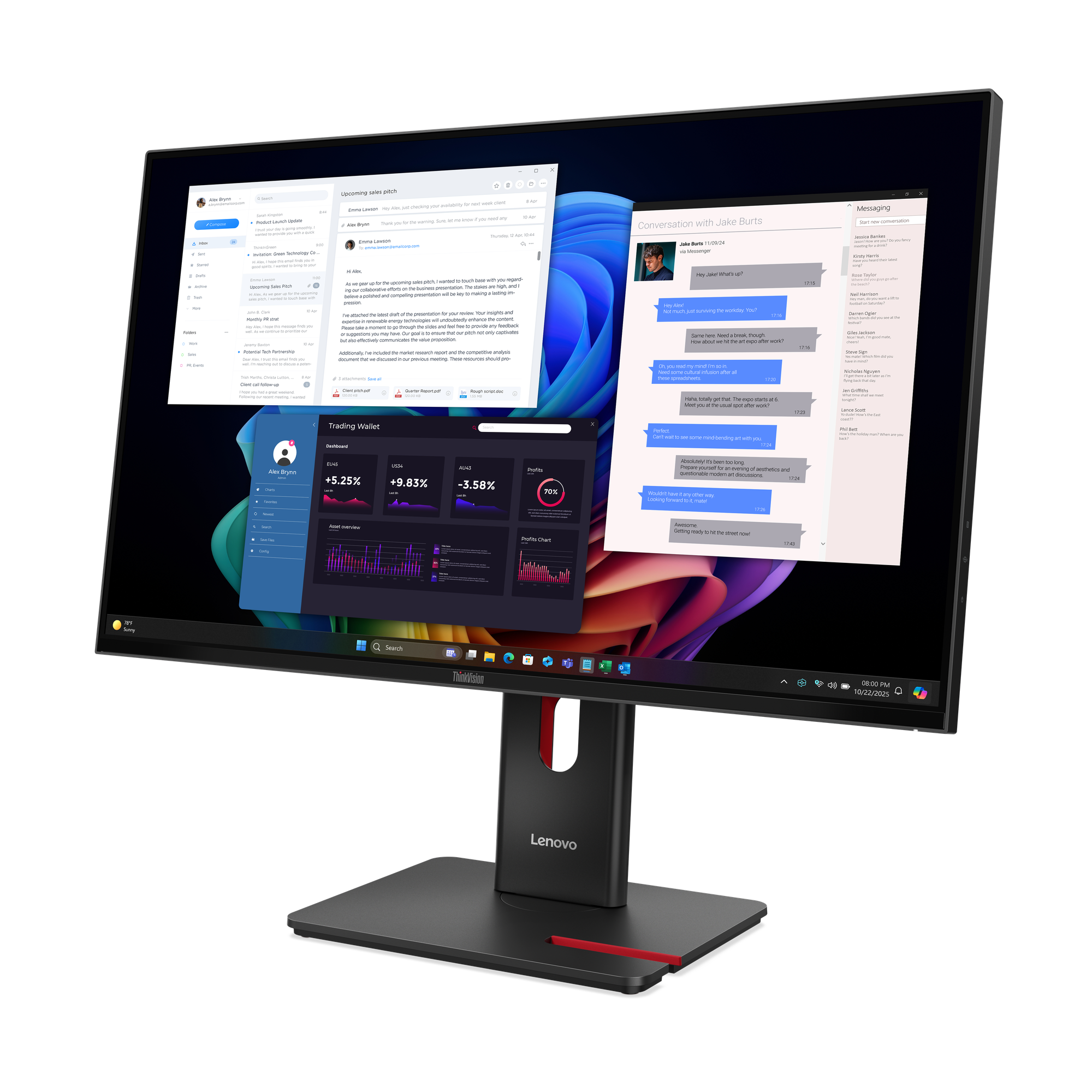 Lenovo ThinkVision T27UD-40 27 Zoll LED HDMI USB‑C