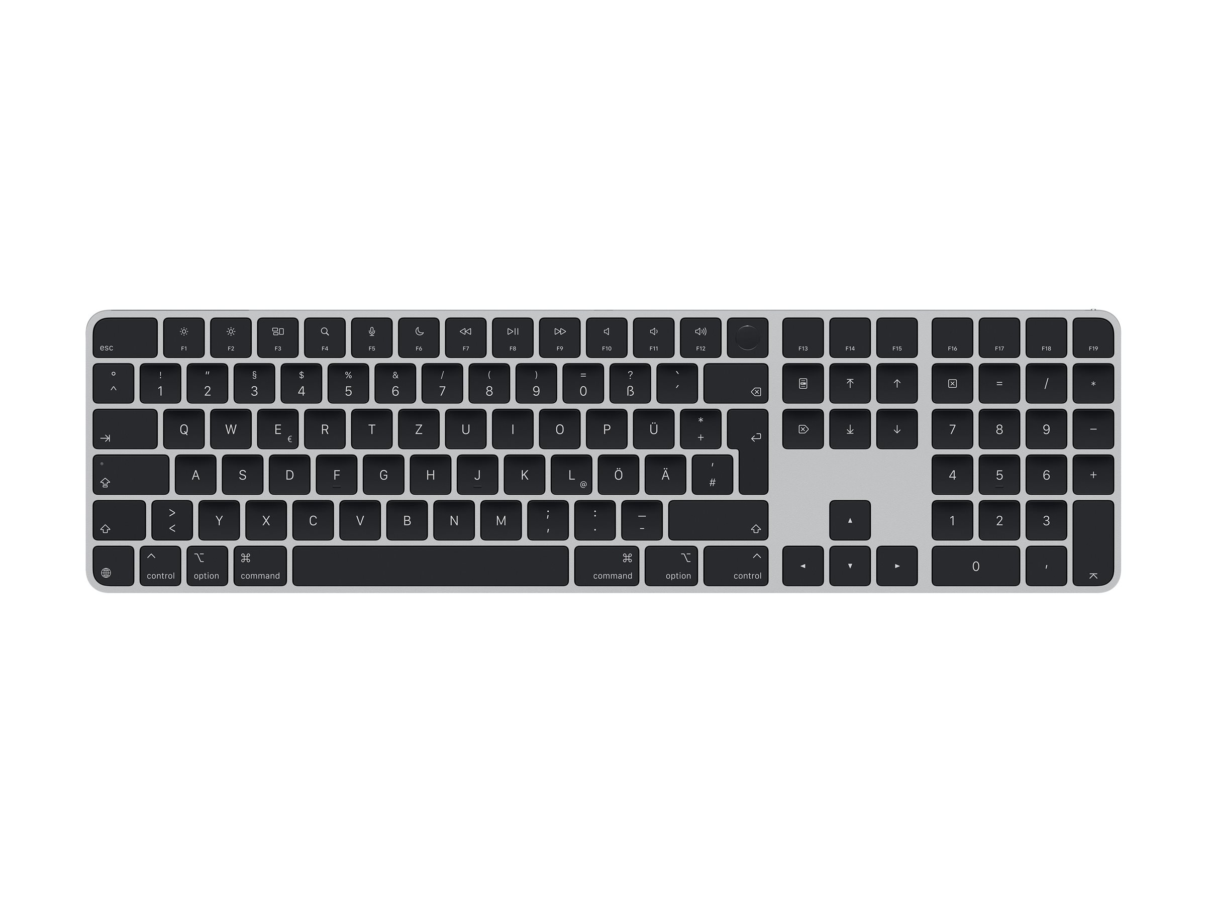 APPLE Magic Keyboard with Touch ID and Numeric Keypad for Mac models with Apple silicon - German - Black Keys APPLE Magic Keyboard with Touch ID and Numeric Keypad for Mac models with Apple silicon - German - Black Keys
