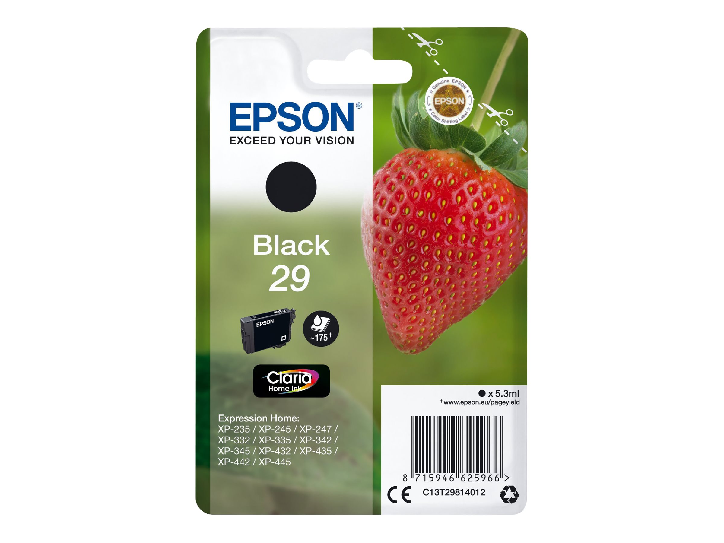 C13T29814012 EPSON XP Tinte black ST 175