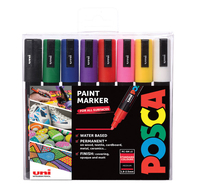 uni-ball POSCA PC-5M Acrylstift farbsortiert 1,8 - 2,5 mm, 8 St. uni-ball POSCA PC-5M Acrylstift farbsortiert 1,8 - 2,5 mm, 8 St.