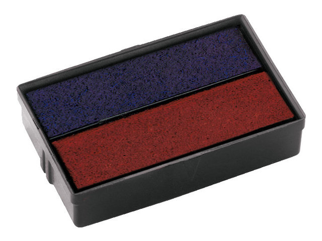2 COLOP Ersatzstempelkissen E/10/2 blau/rot 2,9 x 1,8 cm