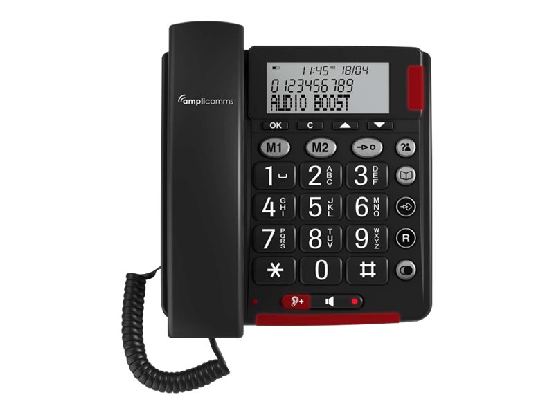 amplicomms BIGTel 48 Plus, Grosstastentelefon Dark Grey