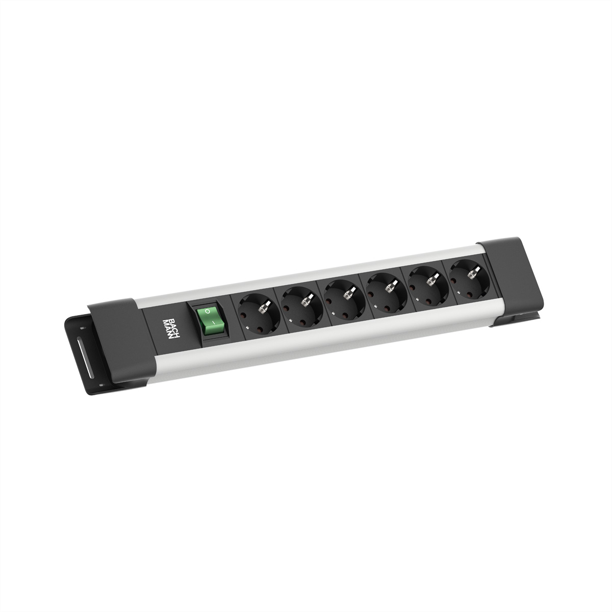 Bachmann Steckdosenleiste 6xCEE7/3 1xSchalter 2,0m CEE7/7 grau