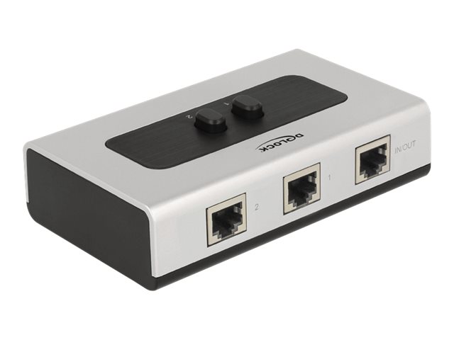 Delock Switch 2-port RJ45 Gigabit manuell bidirektional