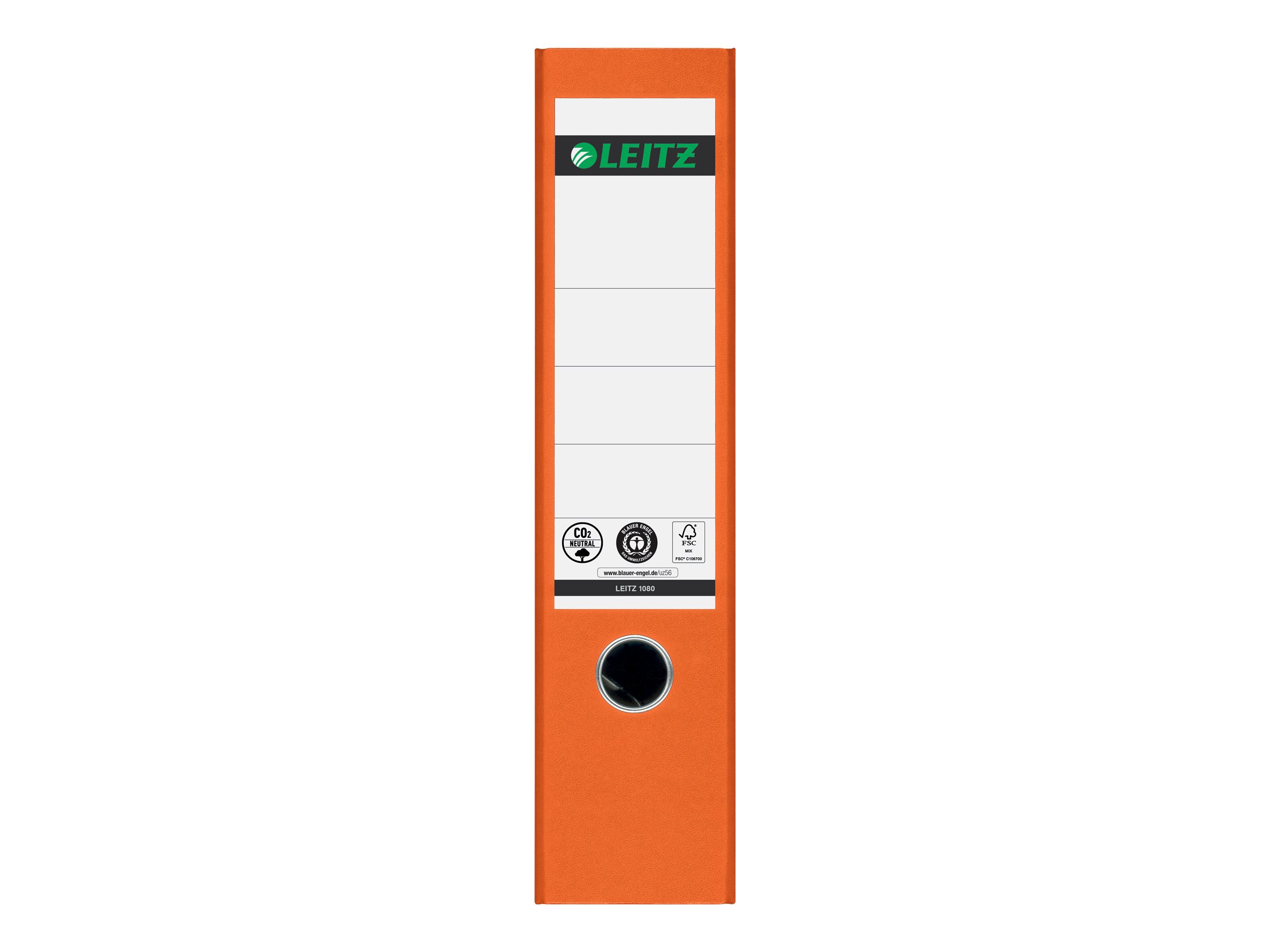 LEITZ 1080 Ordner orange marmoriert Karton 8,0 cm DIN A4