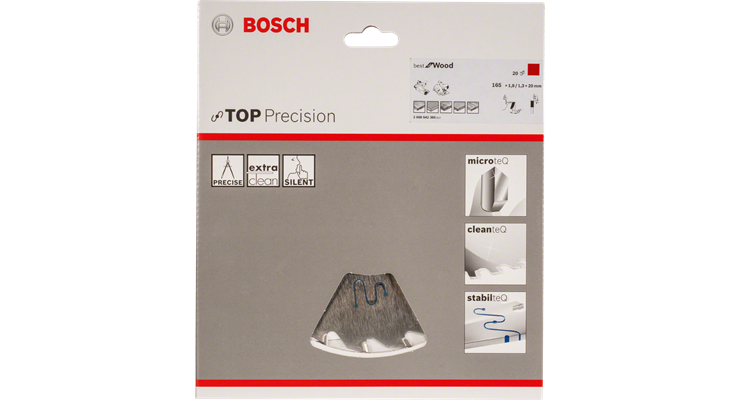 BOSCH Best for Wood Kreissaegeblatt 165,0 mm, 20 Zaehne, 1 St