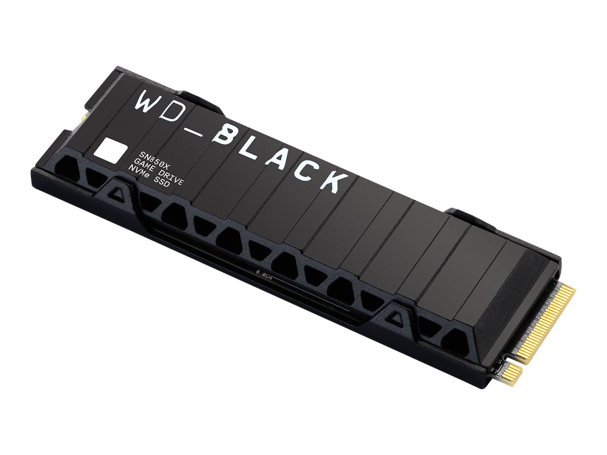 WD Black 1TB SN850X NVMe SSD Supremely Fast PCIe Gen4 x4 M.2 mit Kühlkörper internal single-packed WD Black 1TB SN850X NVMe SSD Supremely Fast PCIe Gen4 x4 M.2 mit Kühlkörper internal single-packed