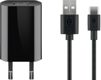 Goobay USB-C Ladeset 5 W 1 m Schwarz