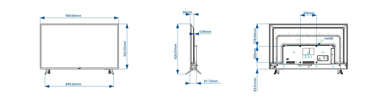 PHILIPS Hotel TV 43HFL401412 1080cm43 PrimeSuite