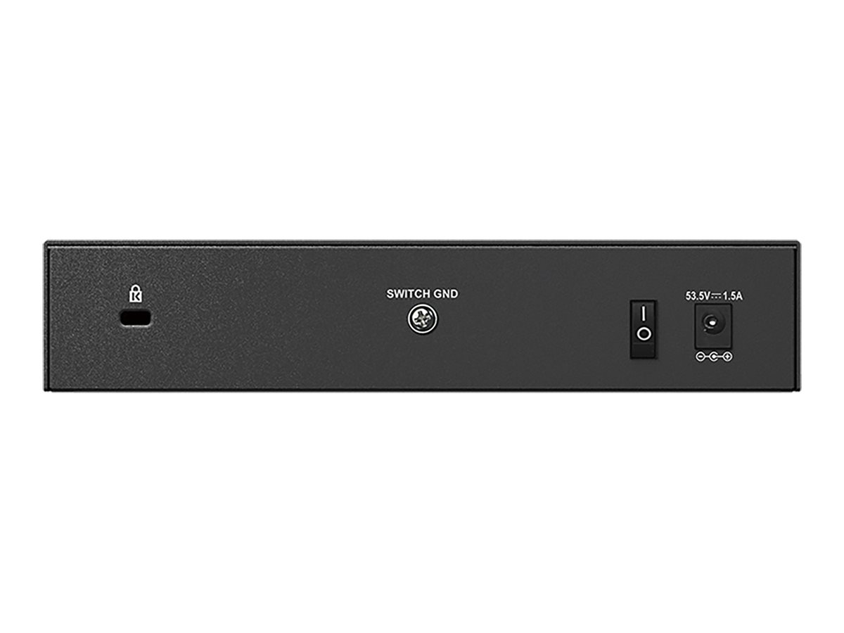 D-LINK DGS-1008P 8-Port Layer2 PoE Gigabit unm. Switch 8x 10/100/1000 Mbit/s BaseT Port (4x PoE+ Ports) 68W luefterlos Metallgehaeuse
