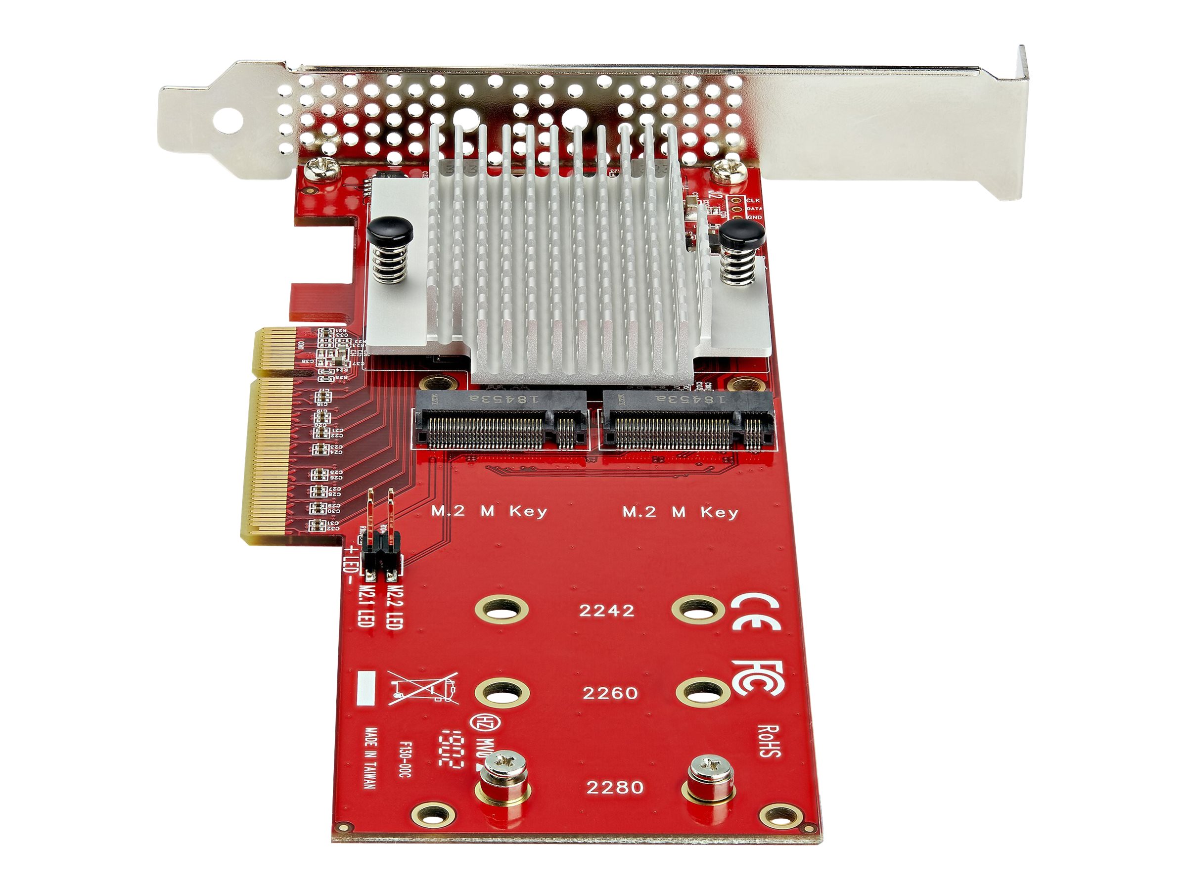 STARTECH.COM x8 Dual M.2 PCIe SSD Adapter PCIe 3.0 PCI Express M.2 SSD Netzwerkkarte PCIe PEX8M2E2