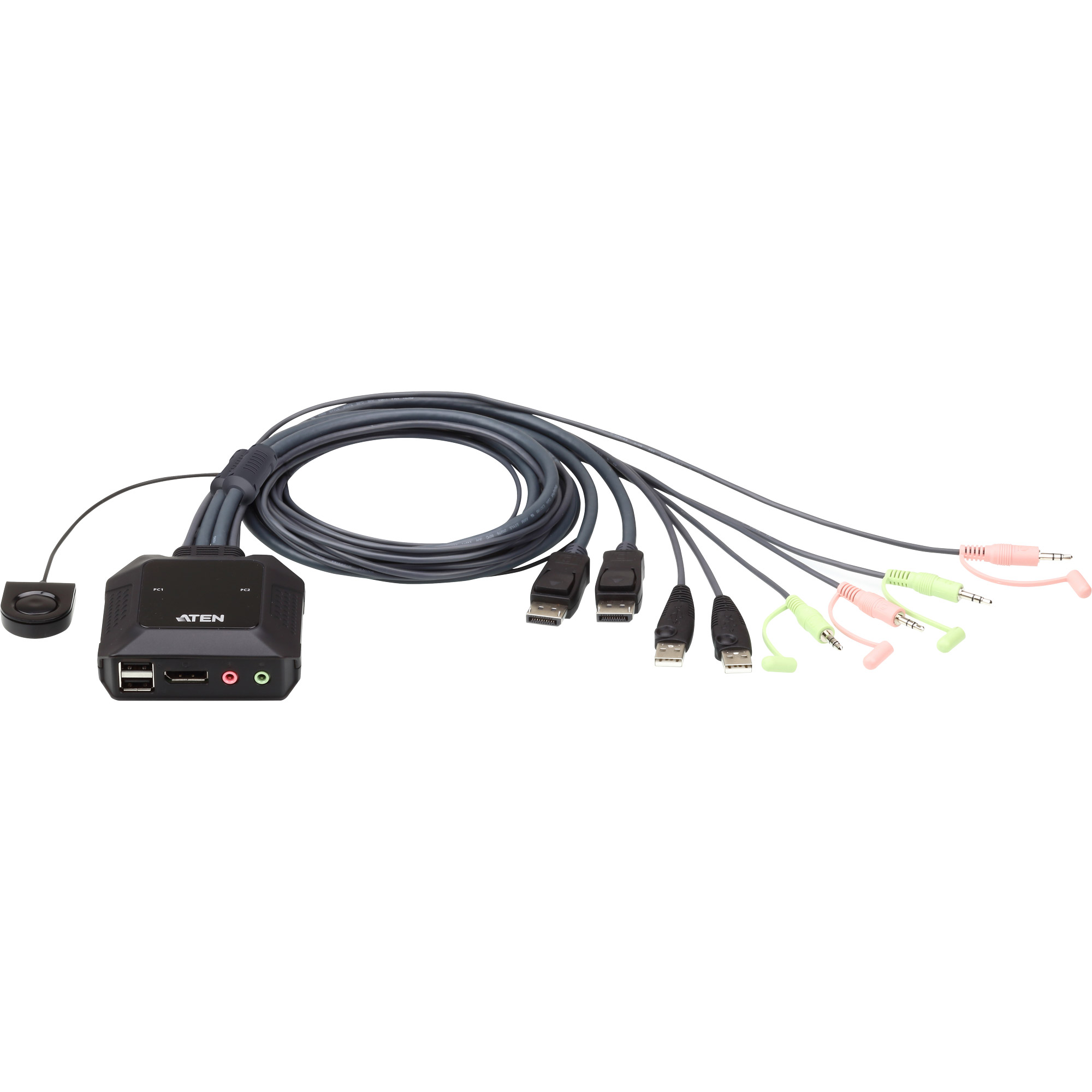 ATEN CS22DP - KVM-/Audio-/USB-Switch - 2 Anschlüsse