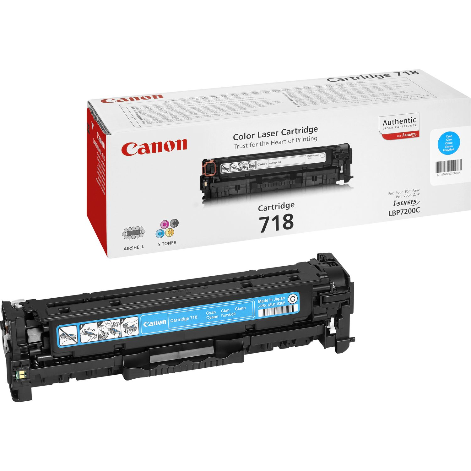 2661B002 CANON 718C LBP Cartridge cyan 2661B002 CANON 718C LBP Cartridge cyan