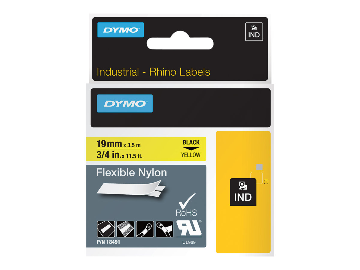 18491 DYMO IND Schriftband 19mm schwarz 18491 DYMO IND Schriftband 19mm schwarz