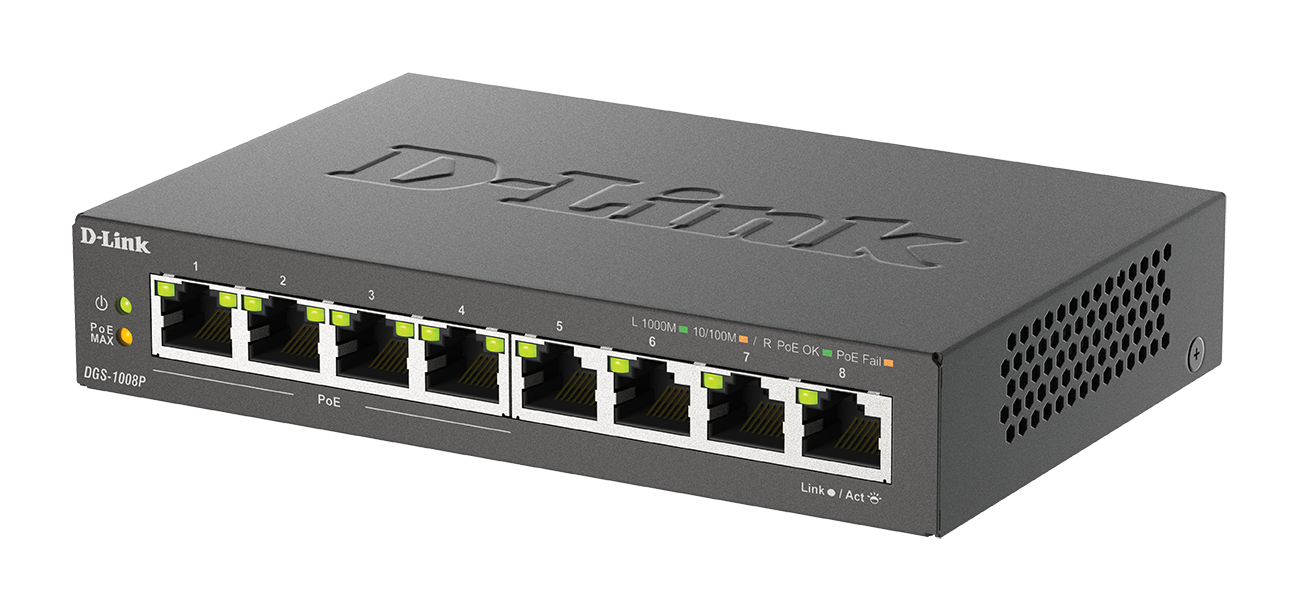 DLINK DGS1008PE GIGABIT MAX POE SWITCH