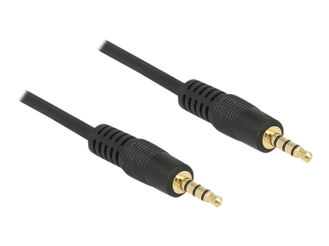 Delock Kabel Klinke 3,5 mm 4 Pin Stecker > Stecker 1 m Delock Kabel Klinke 3,5 mm 4 Pin Stecker > Stecker 1 m