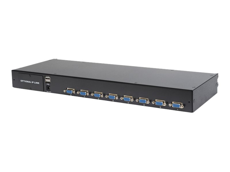 Digitus 17 LCD KVM Konsole, 8Port VGA, deutsche Tastatur