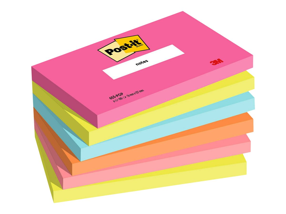 3M Post-it Poptimistic Collection farbsortiert 6 Blöcke 600 Blatt